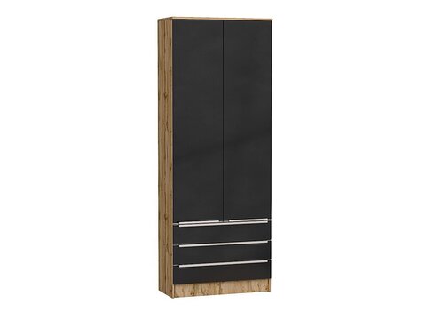 Шкаф двухстворчатый Стиль ШК-803 с ящиками Anthracite Дуб Вотан