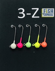 3-Z  Джиг-головка форелевая крючок №6 Kumho (1г) 5шт/уп. 5 цветов в уп. продажа от 2-х уп.