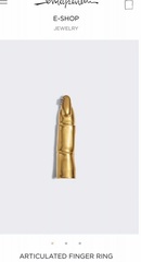 84551 - Кольцо на весь ПАЛЕЦ в стилистике SCHIAPARELLI цвет сатинированное золото