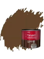 Эмаль для пола алкидная быстросохнущая Расцвет желто-коричневая