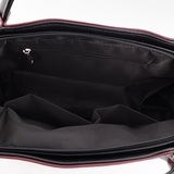 Сумка Саломея 362 гладкий бордо + черный