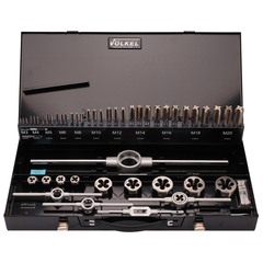 Набор метчиков и плашек M3 -M20 HSSE 54пр Volkel 49251