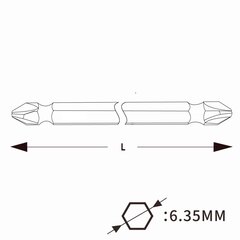 Бита двухсторонняя PH2/PН2 65мм Wera 851/23 05135706001 (K)