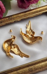 73127- Серьги ГОЛУБЬ МИРА в стиле Schiaparelli