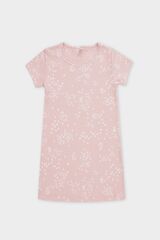 сорочка  для девочки  К 1156/дымчатая роза,зайчата