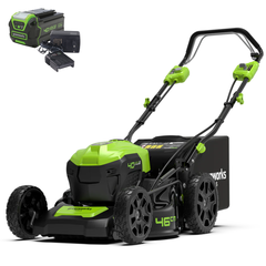 Газонокосилка Greenworks GD40LM46SPK5 40V (46 см) самоходная аккумуляторная, с АКБ 5 А/ч и ЗУ