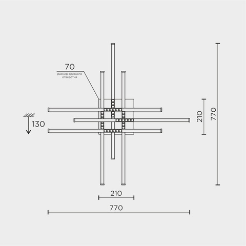 Потолочная светодиодная люстра Modelight MDL.9376.700CL BK