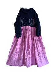 Таямница. Платье льняное с капюшоном, вышивка по переду PL-422616