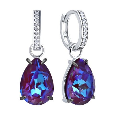 sergi-iz-serebra-s-podveskoj-kaplya-fioletovyj-kristall