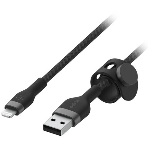 Кабель Belkin BoostCharge PRO Flex USB-A-Lightning Braided Silicone Cable, 3м, черный