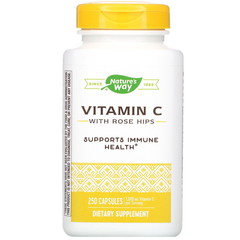Nature's Way, Vitamin C with Rose Hips, 1,000 mg, 250 Capsules