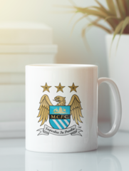 Кружка с изображением FC Manchester City (ФК Манчестер Сити) белая 002