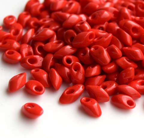 LMA-0407 Бисер-лепестки Миюки/Miyuki long Magatama Opaque Red