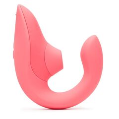 Розовый вибромассажер для двойной стимуляции Womanizer Blend - 