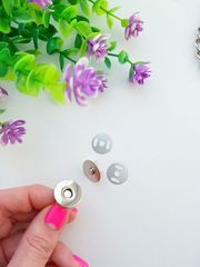 Кнопка магнитная диаметр 18 мм, серебро