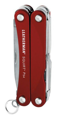 Мультитул Leatherman Squirt PS4 55 mm, 9 функций, красный (831227)