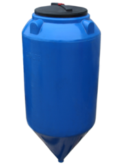 Ёмкость пластиковая пищевая STERH CONE 240 л. конусная (63x63x138см;синий) - арт.555100