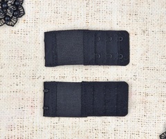 Застежка-удлинитель для бюстгалтера, р. 10,5*3,7см/14мм, чёрный