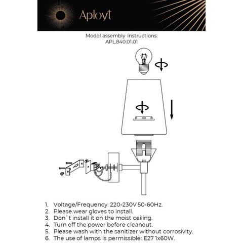 Настенный светильник Aployt Lyus APL.840.01.01