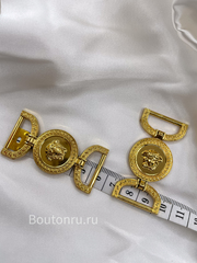 Декоративная пряжка Верс. золотистая с подвижными элементами