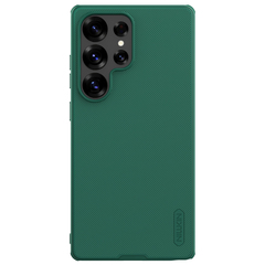Чехол зеленого цвета (Dark Green) от Nillkin c MagSafe для Samsung Galaxy S25 Ultra, серия Super Frosted Shield Pro Magnetic Case