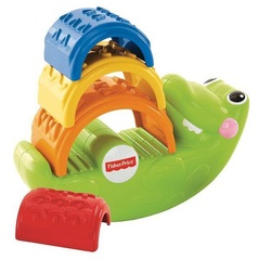 Fisher Price Пирамидка Крокодил Складывай и качай (CDC48)