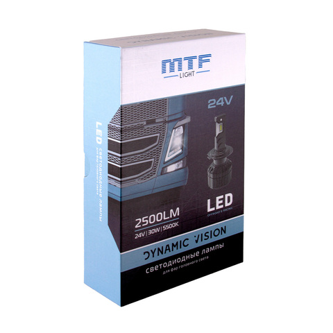 Светодиодные лампы MTF Light H4 Dynamic Vision 24V Холодный Белый свет