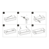 Lemark 9776054 Полка для душа прямая 400 мм Lemark SHELF LINE из нерж. стали с крючками, графит