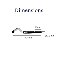 Лезвие для фаскоснимателя d.3,2мм С-30 HSS CP GRATEX 12300