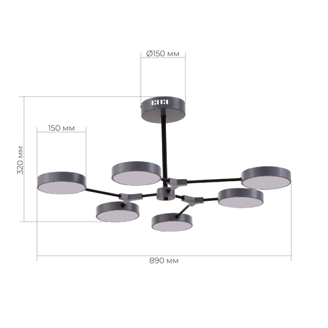 Светильник потолочный Evoluce Monta SLE6003-702-06