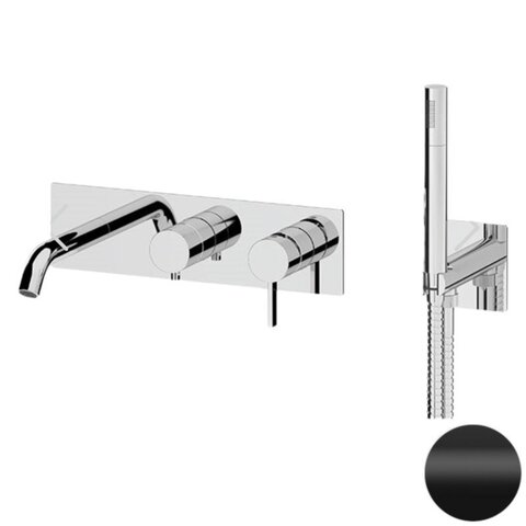 Remer Metrica MC53D2NO Смеситель для ванны, черный матовый