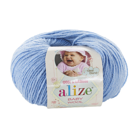 Пряжа Alize Baby Wool 40 голубой