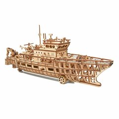 Яхта исследователя океана от Wood Trick - деревянный конструктор, 3D пазл, сборная модель, морское судно, корабль
