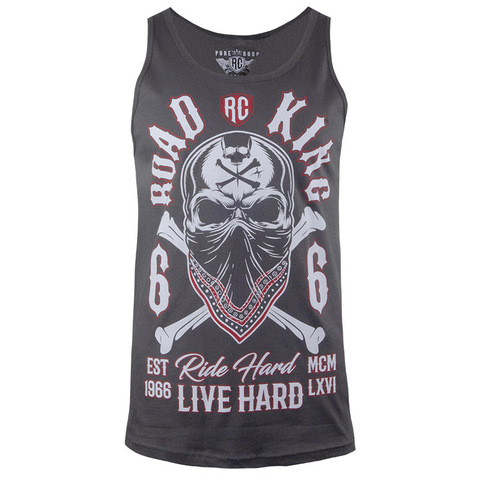 Майка ROAD KING TANK TOP Grey Rush Couture