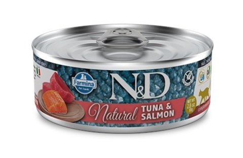 Farmina N&D NATURAL консервы для кошек (тунец и лосось) 70 гр