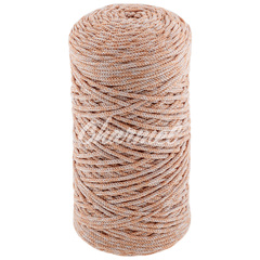 Peach melange polyester cord 2 mm