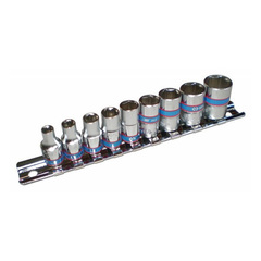 KING TONY (2509MR) Набор торцевых головок 1/4", 6-гранные, 4-13 мм, 9 предметов