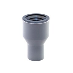 Переход (тапер) ПП (полипропилен) для канализации Дн 50 с гладкого конца ЧК 50 с резиновой манжетой, Ростурпласт