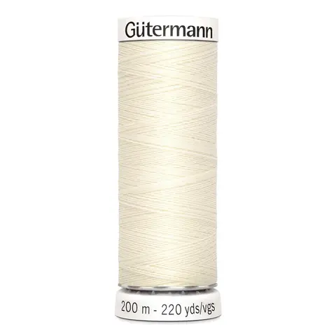 Нить Sew-All 200 м, Gutermann, 001 молочный
