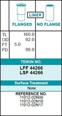 Гильза блока цилиндров TEIKIN LFF44266 (4шт/упак) хонингованная