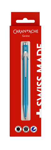 Ручка шариковая Caran d’Ache Office 849 Metal-X, Turquoise (849.771)