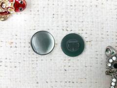 Пуговицы блузочные на ножке "карамелька", d 1,5 см, серо-зелёный
