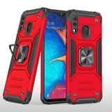 Противоударный чехол Strong Armour Case с кольцом для Samsung Galaxy A20 / A30 / M10s / M20 (Красный)