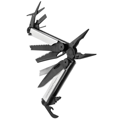 Мультитул Leatherman Wave Plus 100 mm, 17 функций, серебристый/чёрный (832622)