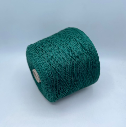 Бобинная пряжа (пр.Италия), art.Cotone, 350м/100 гр. 100%Хлопок, цвет-Изумруд , арт.34732