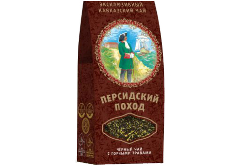 Чай кавказский черный с горными травами Персидский поход, 50г