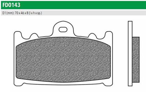 FD0143TS Тормозные колодки дисковые мото ROAD TOURING SINTERED (FDB574ST)   NEWFREN