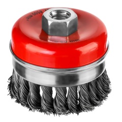 MIRAX 80 мм, жгутированная стальная проволока 0.5 мм, чашечная щетка-крацовка для УШМ (35144-080)