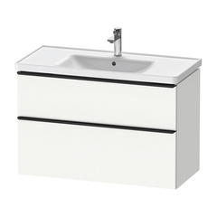DE435601818 Duravit D-Neo Тумбочка подвесная, 984x452хh625 мм, 2 ящика, цвет: Белый матовый (для раковины 236710) фото