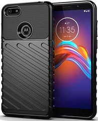 Чехол для Motorola Moto E6 play цвет Black (черный), серия Onyx от Caseport